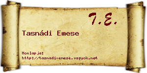 Tasnádi Emese névjegykártya